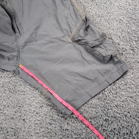 Ecko Shorts Men 36 Gray Khaki Baggy Flap Pockets Streetwear Cargo Y2K Casual - Picture 7 of 9